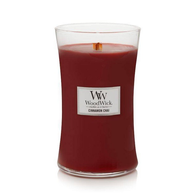 Woodwick Cinnamon Chai Large Jar Candle Dark Orange 21 5oz