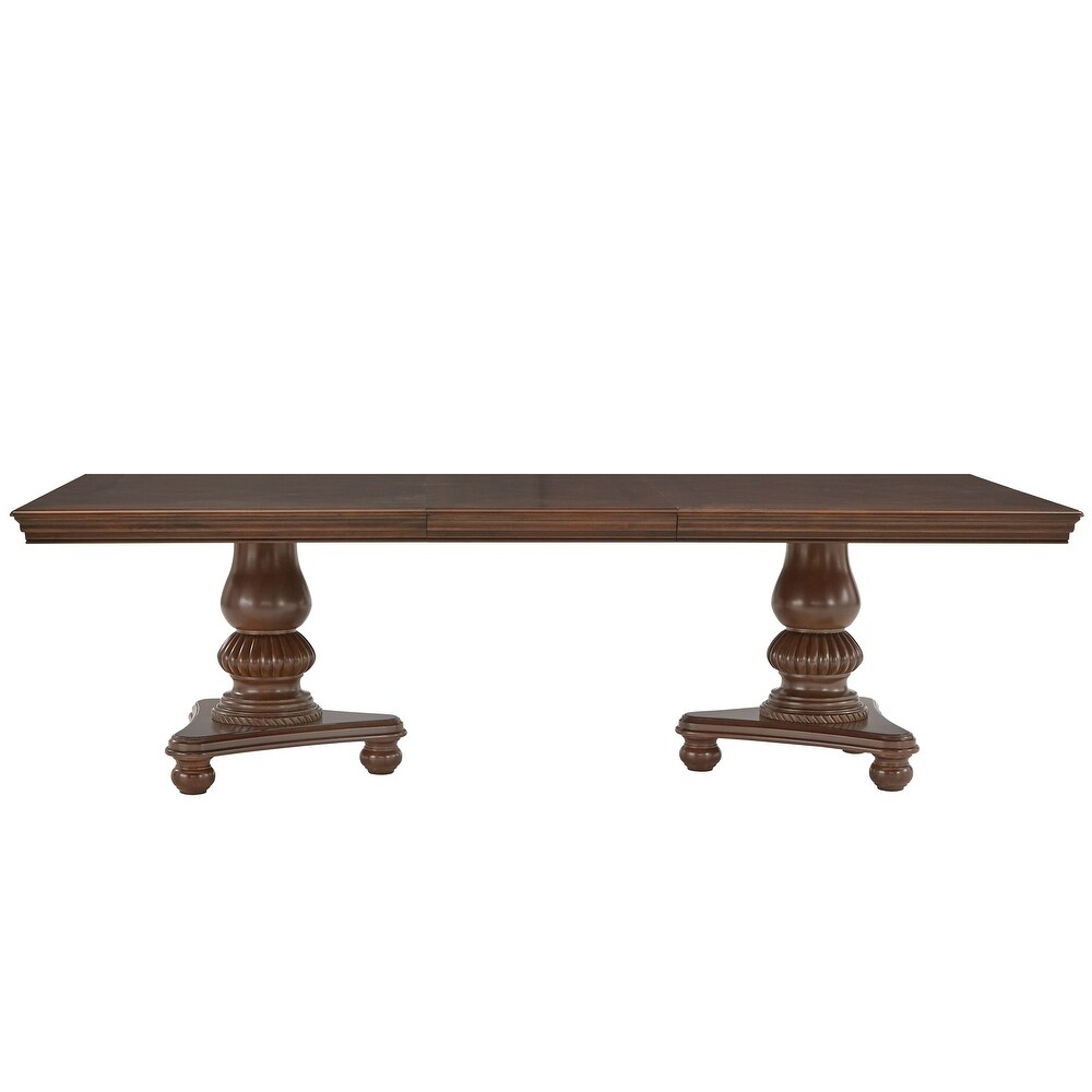 Constantinople Double Pedestal Dining Table with Extending Leaf by iNSPIRE Q Classic