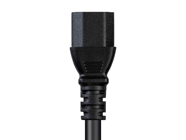 Monoprice Extension Cord 8 Feet Black Iec 60320 C14 To Iec 60320 C13 14awg 15a 100 250v For Powering Computers Monitors And Other