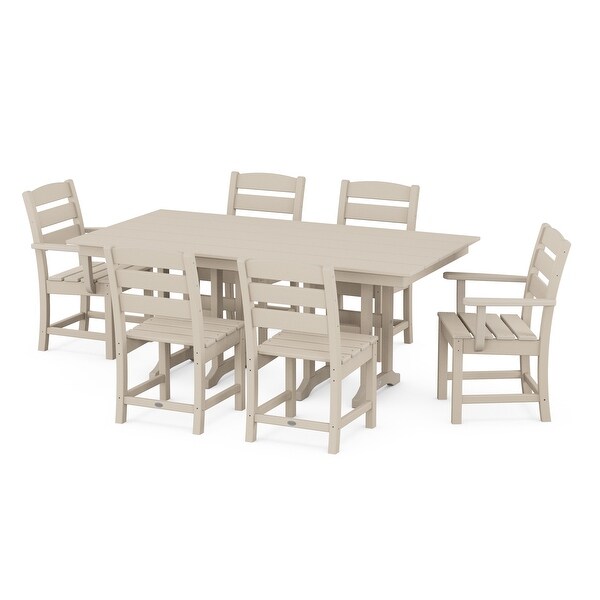 POLYWOOD Lakeside 7piece Farmhouse Outdoor Dining Set