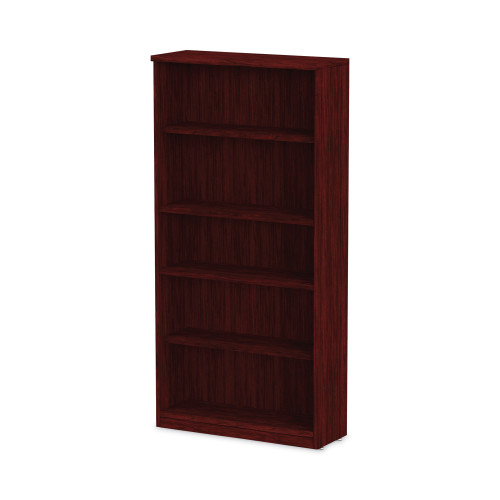 Alera Valencia Series Bookcase， Five-Shelf， 31.75w x 14d x 64.75h， Mahogany (VA636632MY)