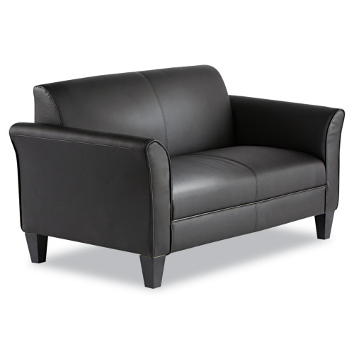 Alera Reception Lounge Furniture， Loveseat， 55.5w x 31.5d x 33.07h， Black (RL22LS10B)