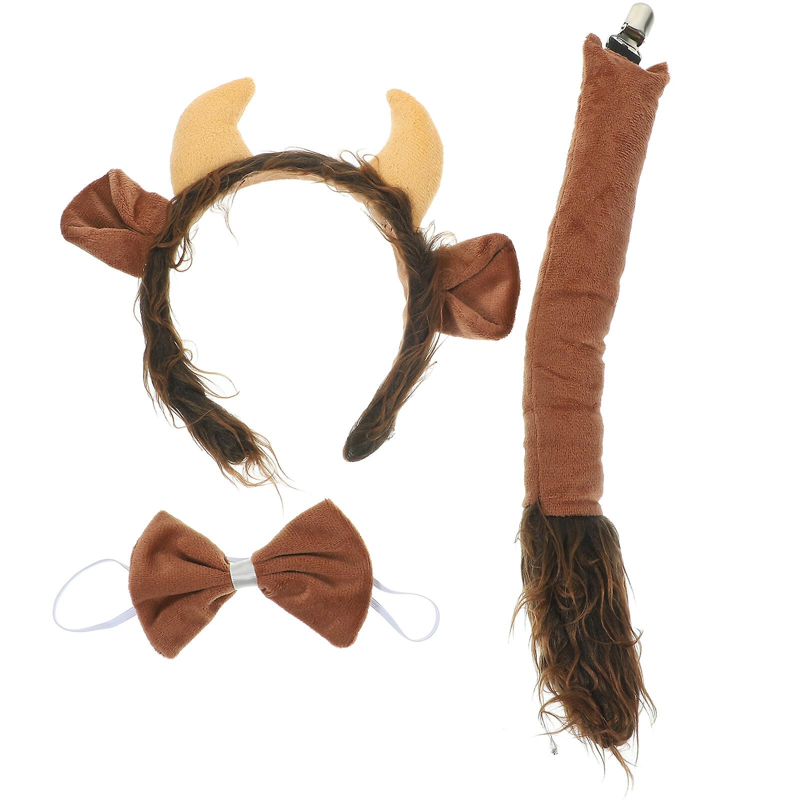 1 Set Of Animals Headband Tail Tie Set Party Cosplay Costume Accessories For Kids Adults