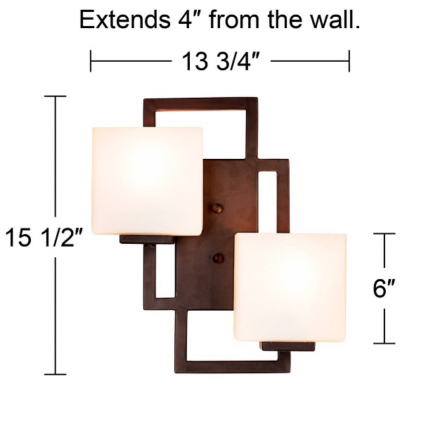 Square Glass Sconce Fixture For Bathroom Side Of Mirror Hallway