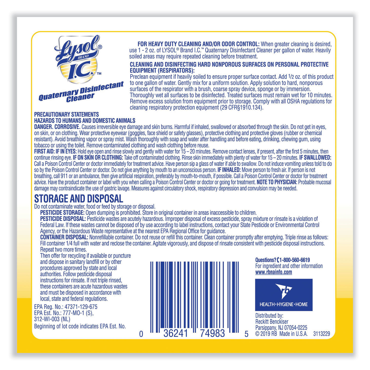 Quaternary Disinfectant Cleaner by LYSOLandreg; Brand I.C.andtrade; RAC74983CT