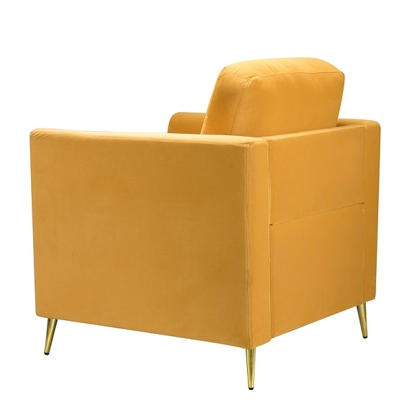 Clara Modern Upholstered Club Chair with Tufted Back by HULALA HOME