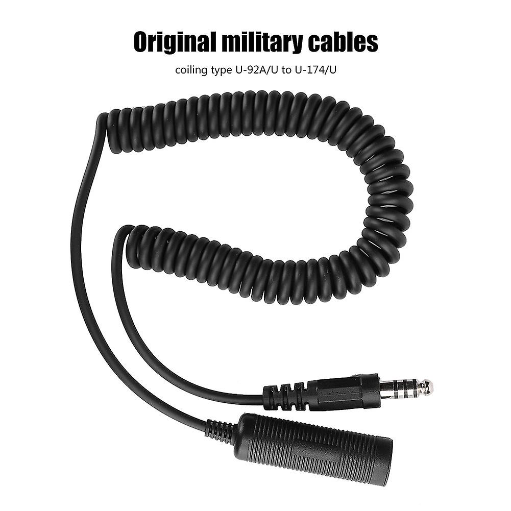 U-92a/u To U-174/u Helicopter Military Headphone Extension Line Cable