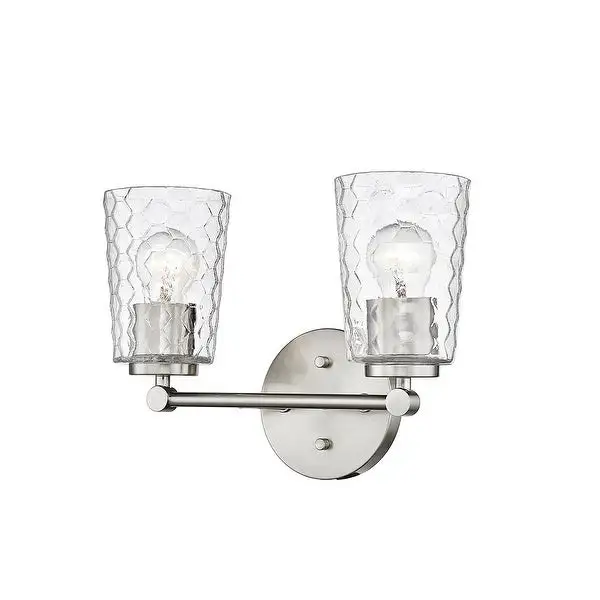 Millennium Lighting Ashli 2 Light Vanity Light with Clear Honeycomb Glass Shades