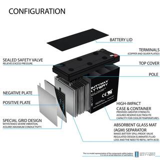 MIGHTY MAX BATTERY 12V 10AH Battery Replaces Neuton CE6 Cordless Electric Mower - 2 Pack MAX3904882