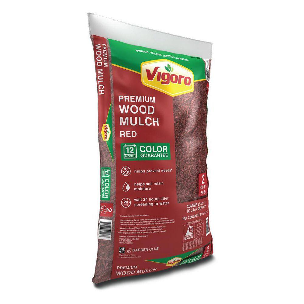 Vigoro 2 cu. ft. Bagged Premium Red Wood Mulch 480978