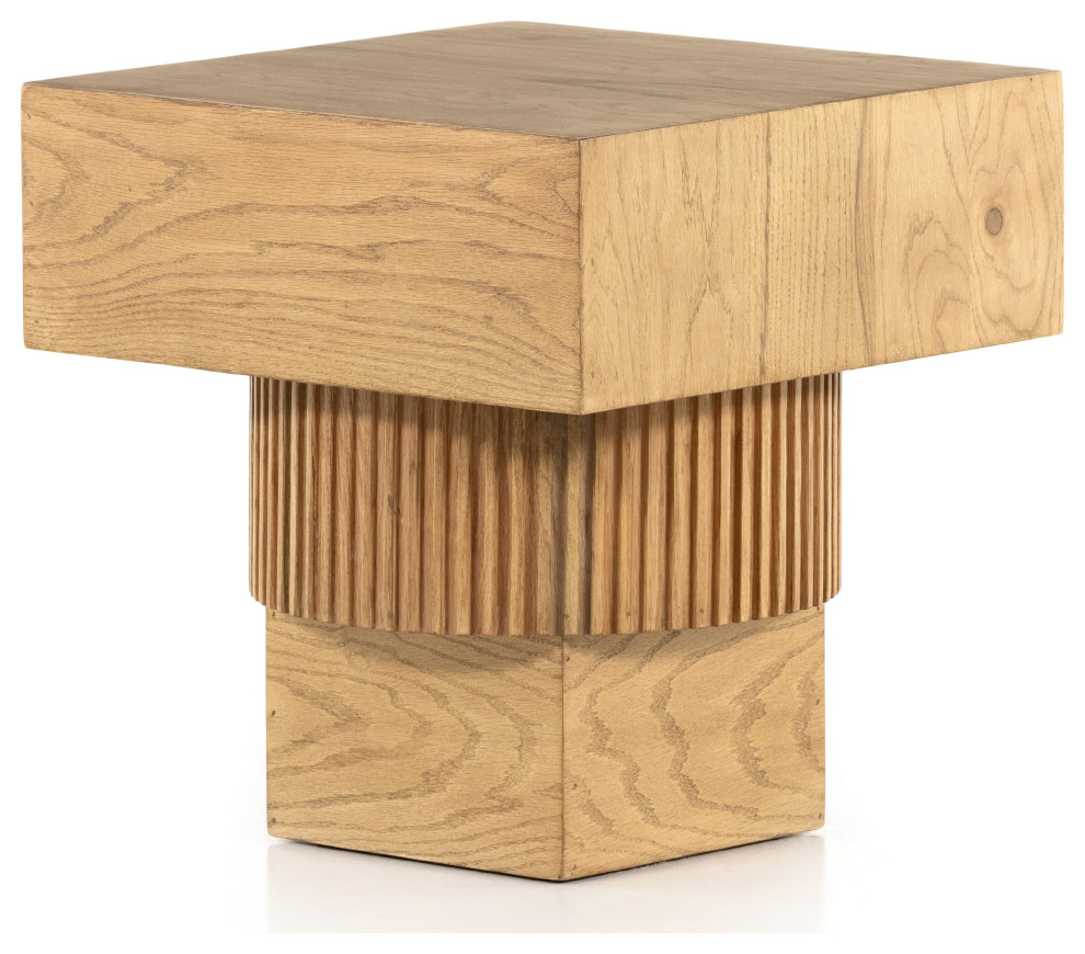 Leland End Table  Honey Oak   Transitional   Side Tables And End Tables   by The Khazana Home Austin Furniture Store  Houzz