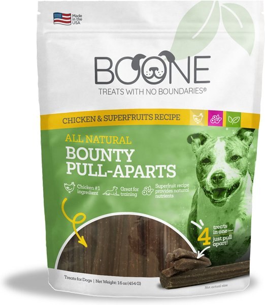 Boone Bounty String Chews Super Fruit Dog Treats， 16-oz bag