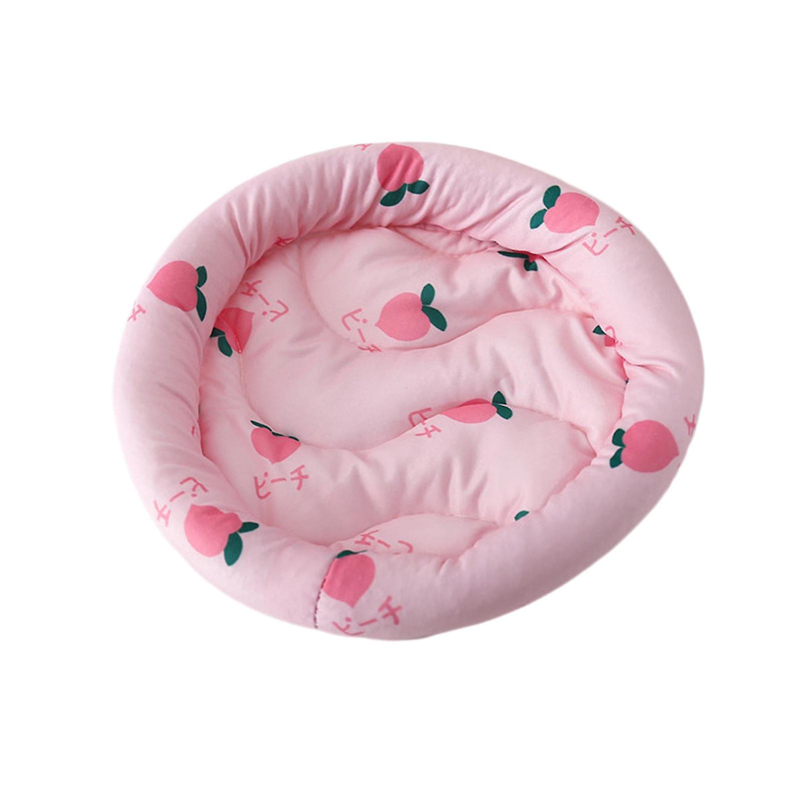 Small Animal Sleeping Bed Round Soft Guinea Pig Mat For Hedgehog Ferret Cats Pink S