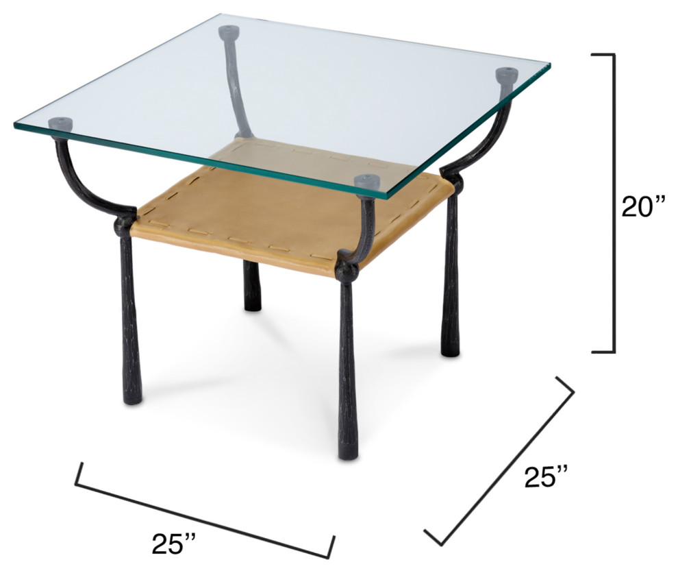 Renzo Iron Side table   Transitional   Side Tables And End Tables   by Jamie Young Company  Houzz