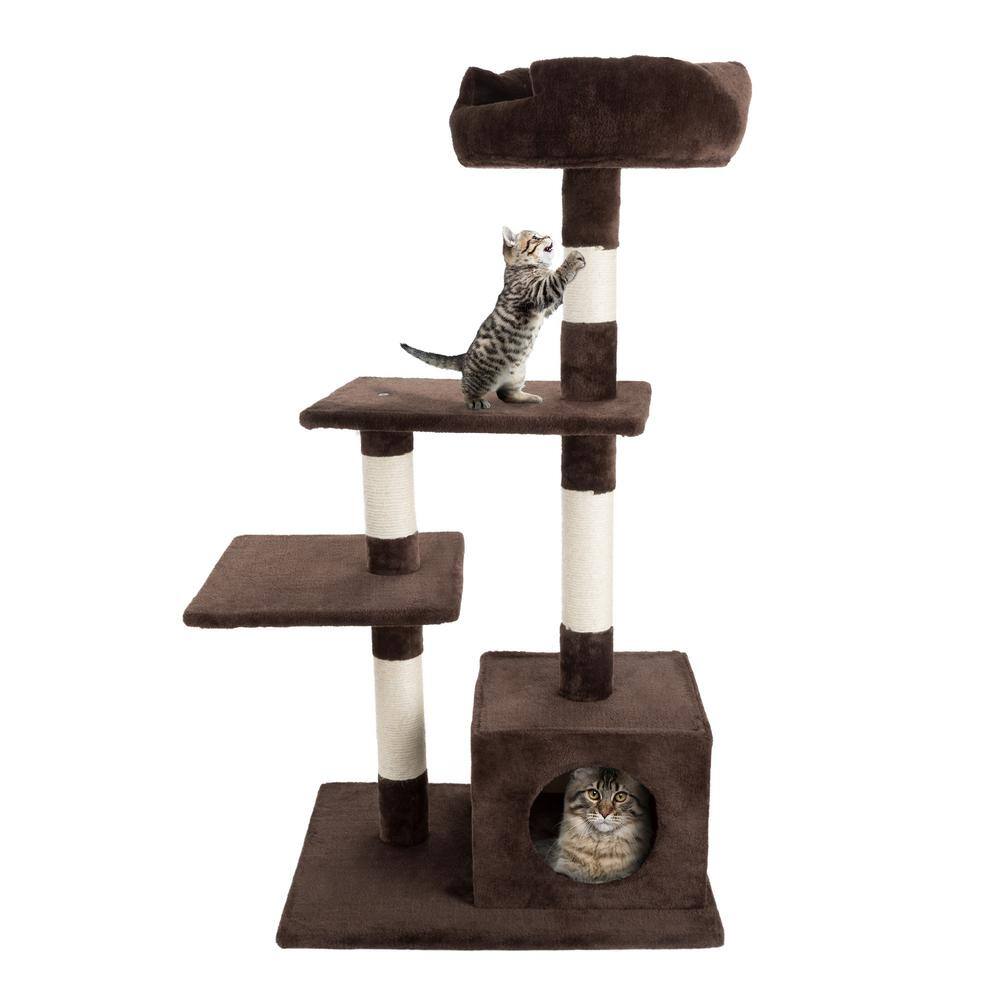 Petmaker 43 in. 4-Tier Cat Tree with Penthouse Condo HW3210068