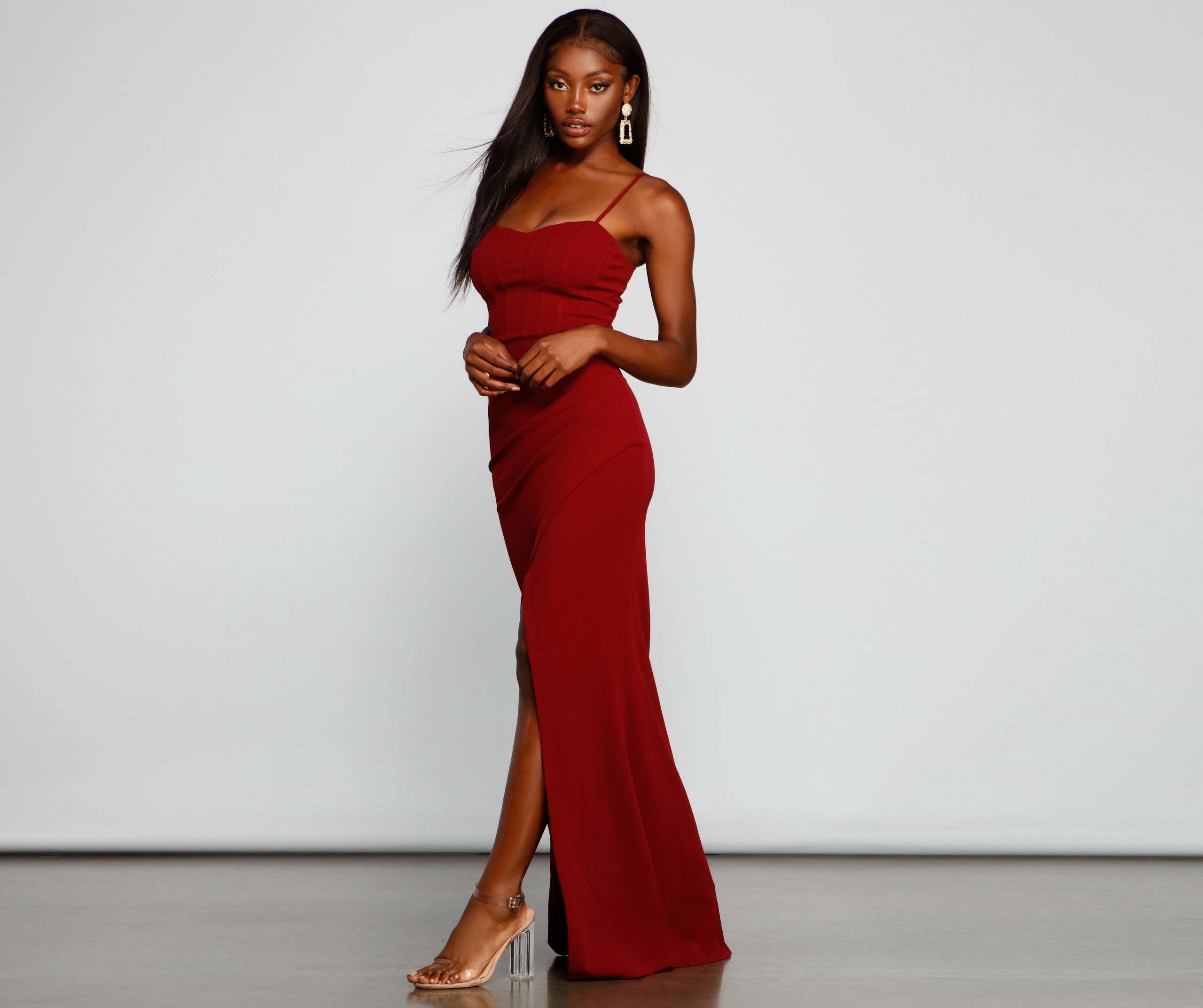 Alani Formal High Slit A-Line Dress