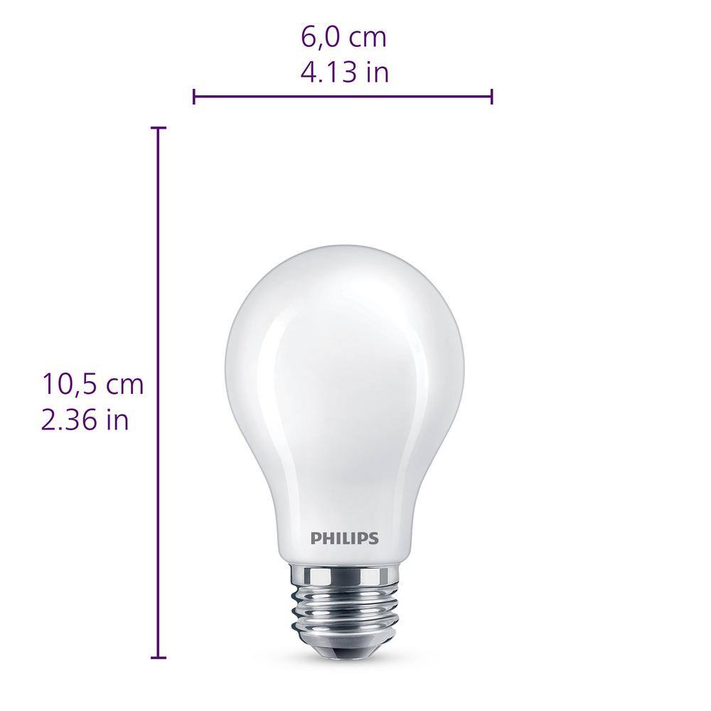 Philips 40-Watt Equivalent A19 Ultra Definition Dimmable E26 LED Light Bulb Soft White with Warm Glow 2700K (4-Pack) 576090