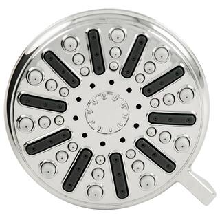 Glacier Bay 3-Spray 3.5 in. Single Wall Mount Fixed Adjustable Shower Head in Chrome 8462000HC