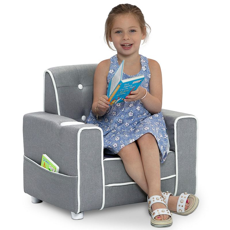 Delta Children Chelsea Kids Upholstered Chair with Cup Holder