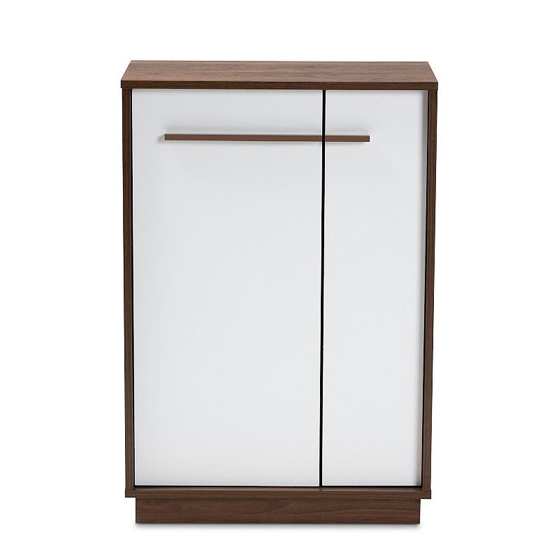 Baxton Studio Mette Medium Brown Shoe Cabinet