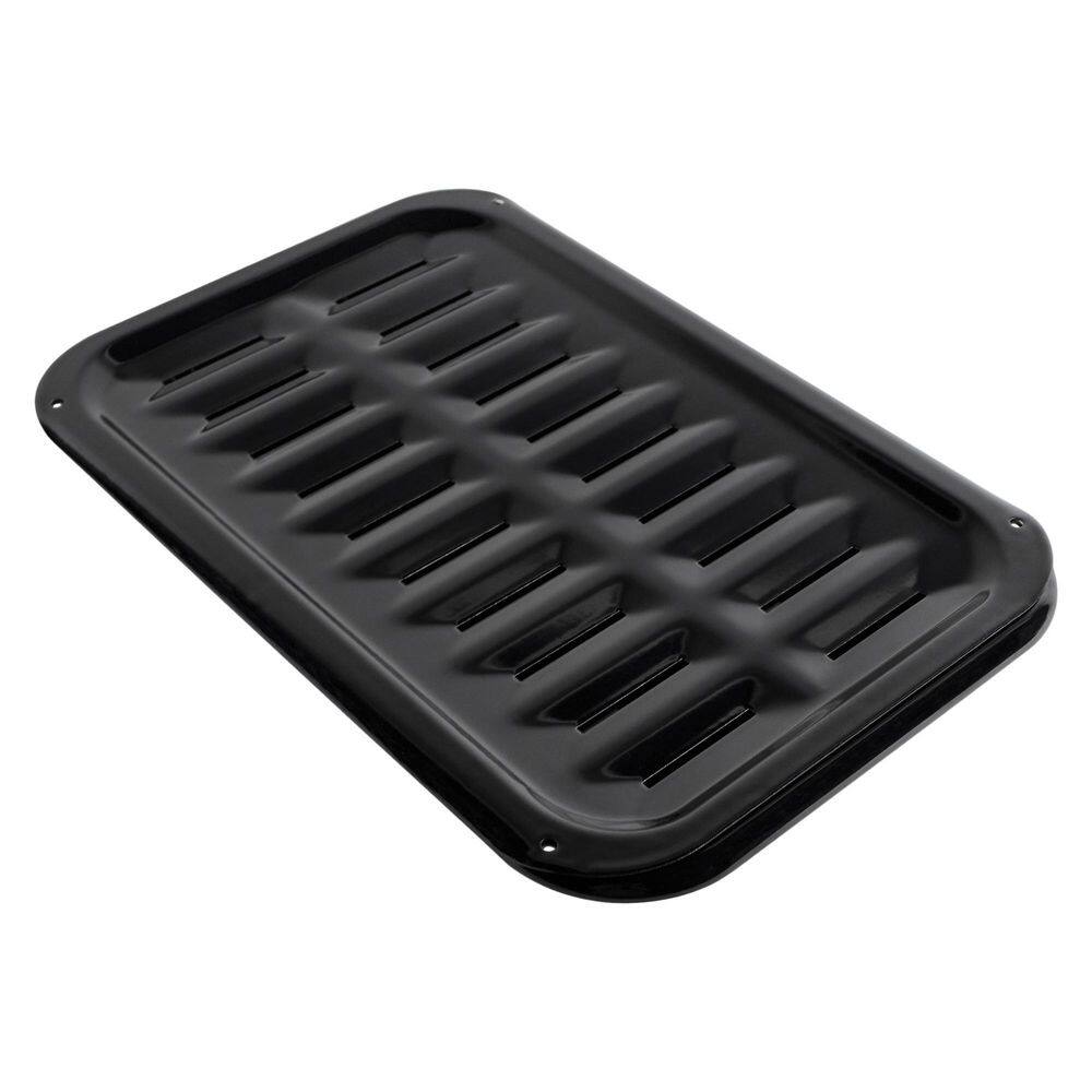 Certified Appliance Accessories 2-Piece Porcelain Heavy-Duty Broiler Pan and Grill Set 50008