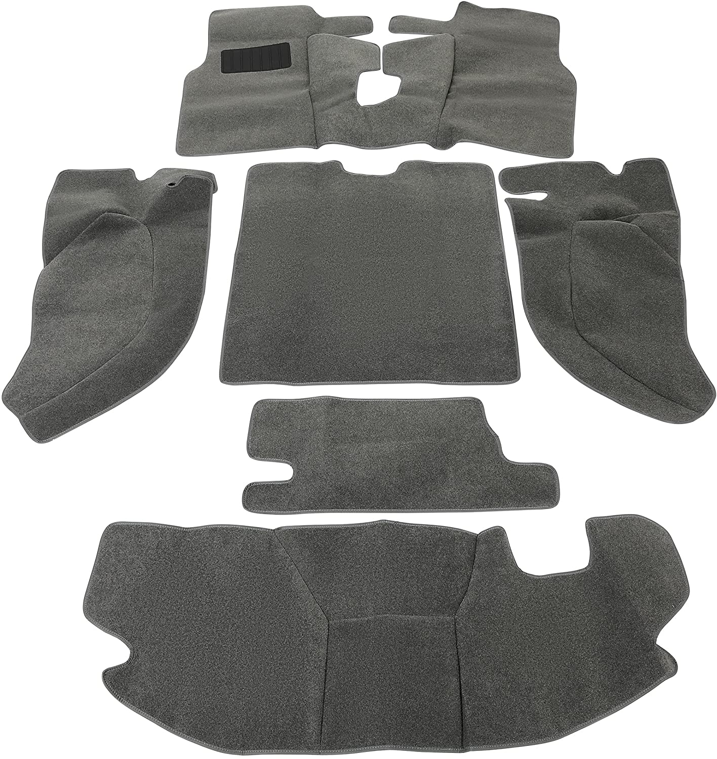 Kojem Carpet Rug Mat Kit Compatible with Jeep Wrangler TJ 1997-2006 Heavy Duty Floor Mats Liners 6PCS All Around Protection Durable Odorless Grey