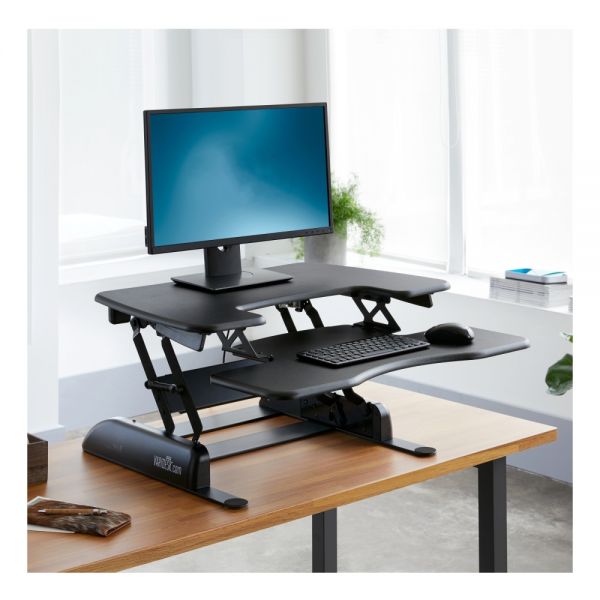 VariDesk ProPlus Manual Standing Desk Converter， 30”W， Black