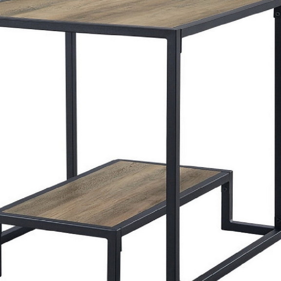 Benjara BM276307 Lea 22 Inch Wood End Table  Grain...