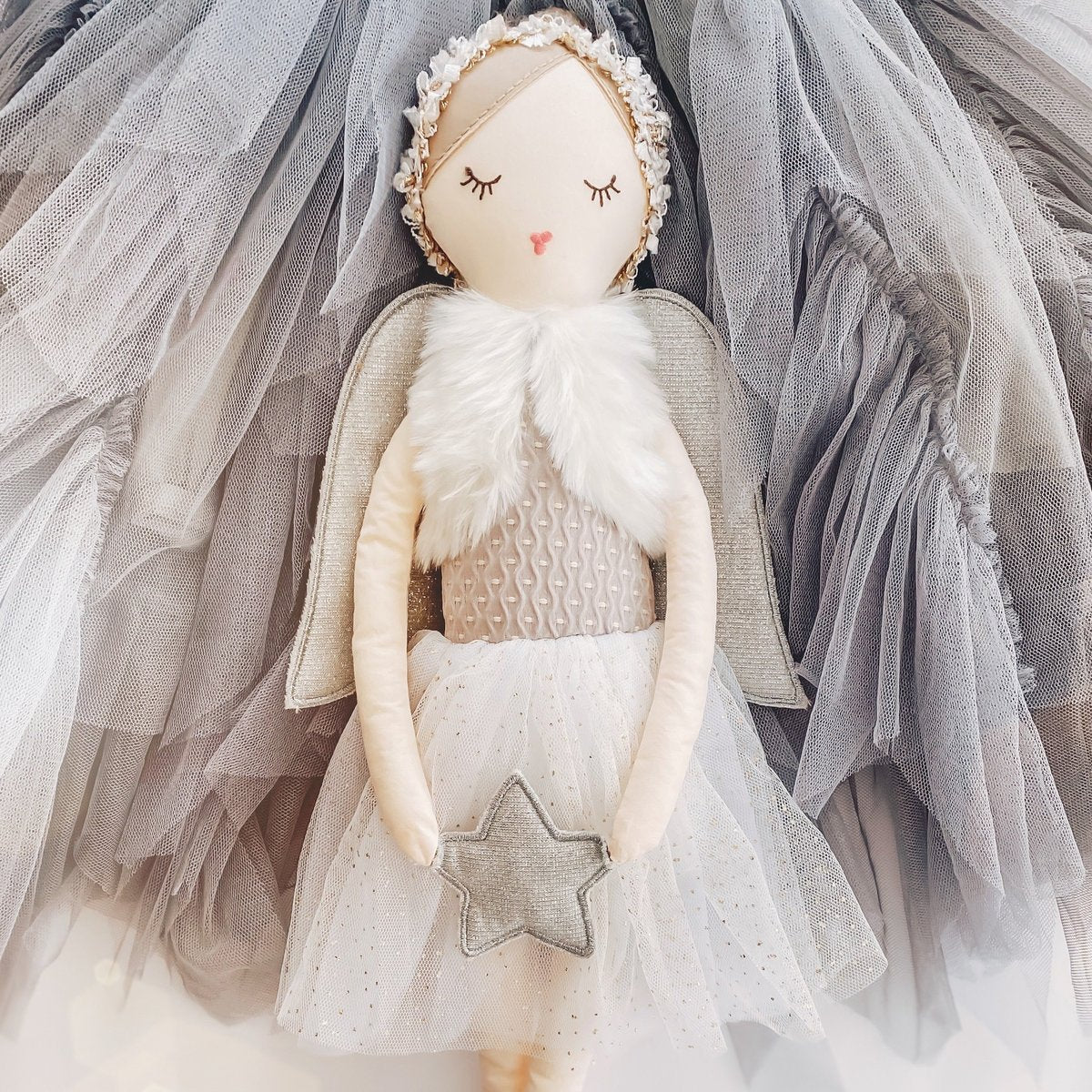 Anna Large Silver Angel Doll by Mon Ami