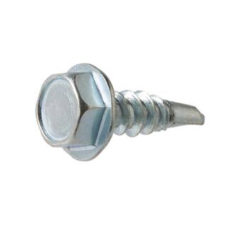 Everbilt #12 x 34 in. Hex Head Zinc Plated Sheet Metal Screw (50-Pack) 801302