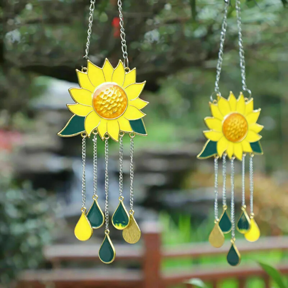 Decorative Sunflower Wind Chimes  Wall Decorative Pendent Decor Wall Hanging Wind Chime