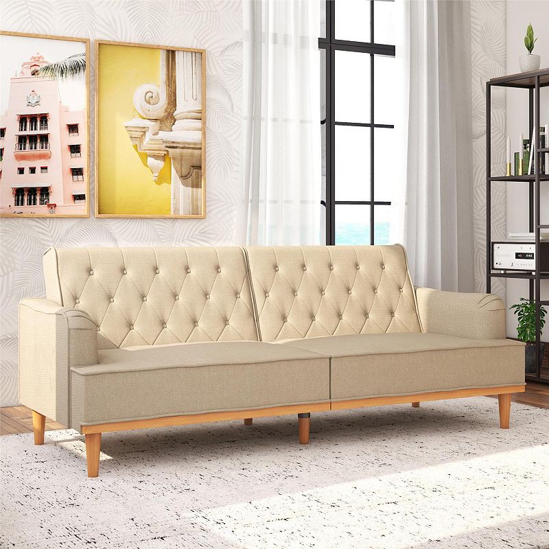 Mr. Kate Stella Vintage Inspired Tufted Futon