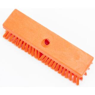 CFS Brands Sparta 10 in. Orange Polypropylene Deck Scrub Brush (6-Pack) 41722EC24