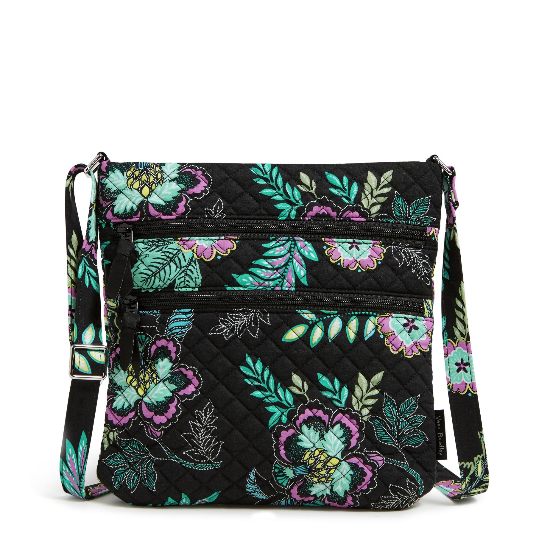 Triple Zip Hipster Crossbody Bag