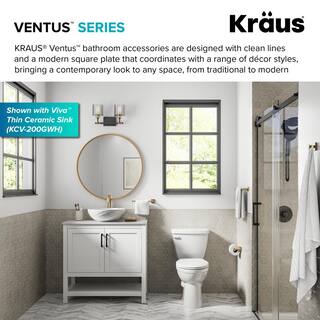 KRAUS Ventus Bathroom Robe and Towel Double Hook in Brushed Gold KEA-17702BG