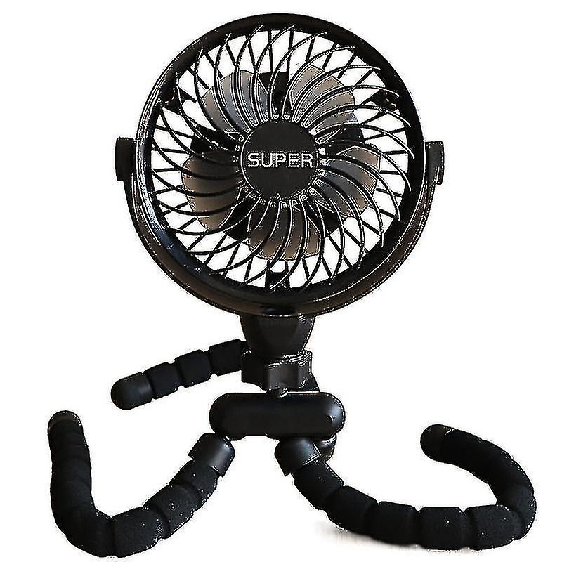 Battery Operated Stroller Fan Flexible Tripod Clip On Fan With Rotatable Handheld Personal Fan