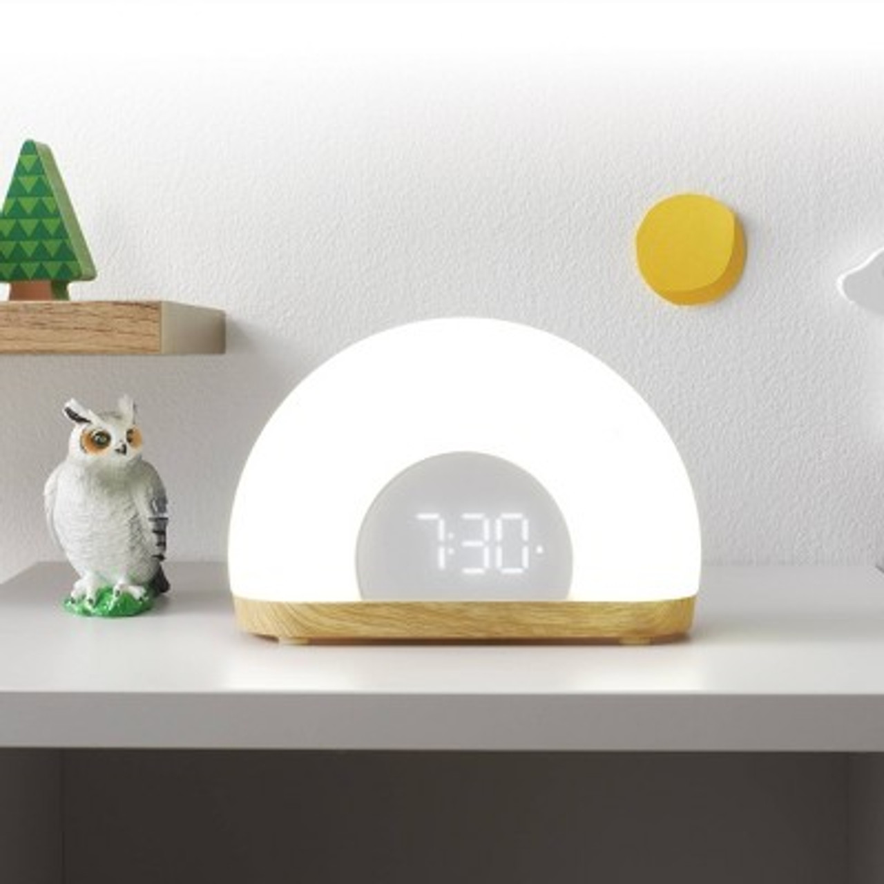 Wake Up Light Rise with Wood Nightlight - Pillowfort™