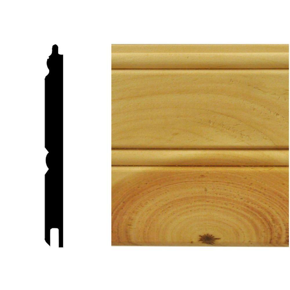 HOUSE OF FARA 0.67 sq. ft. North America Knotty Pine Tongue and Groove Wainscot Paneling 32P