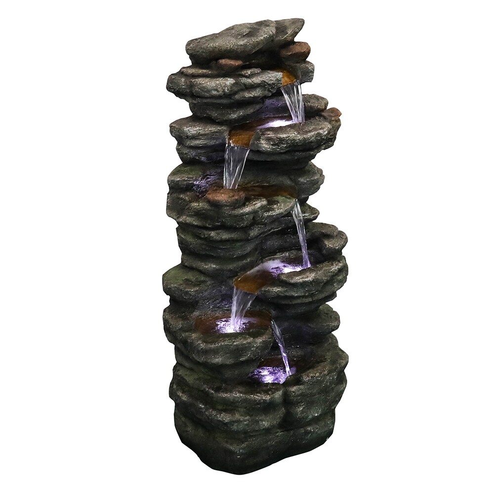 40 inch Cascading LED Waterfall Fountain