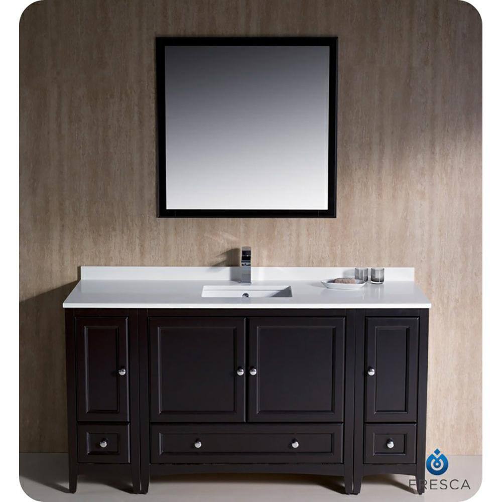 Fresca Oxford 60 in. Traditional Bathroom Vanity Cabinet in Espresso FCB20-123612ES