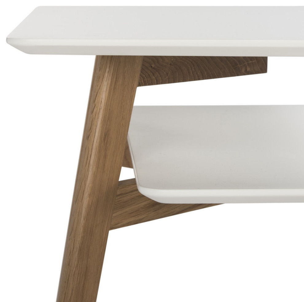 Francy 2 Tier Coffee Table White   Midcentury   Coffee Tables   by AED Luxury Home Decor  Houzz