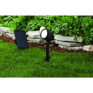 Hampton Bay Solar Black LED 100 Lumen Metal Spotlight NXT-3149B