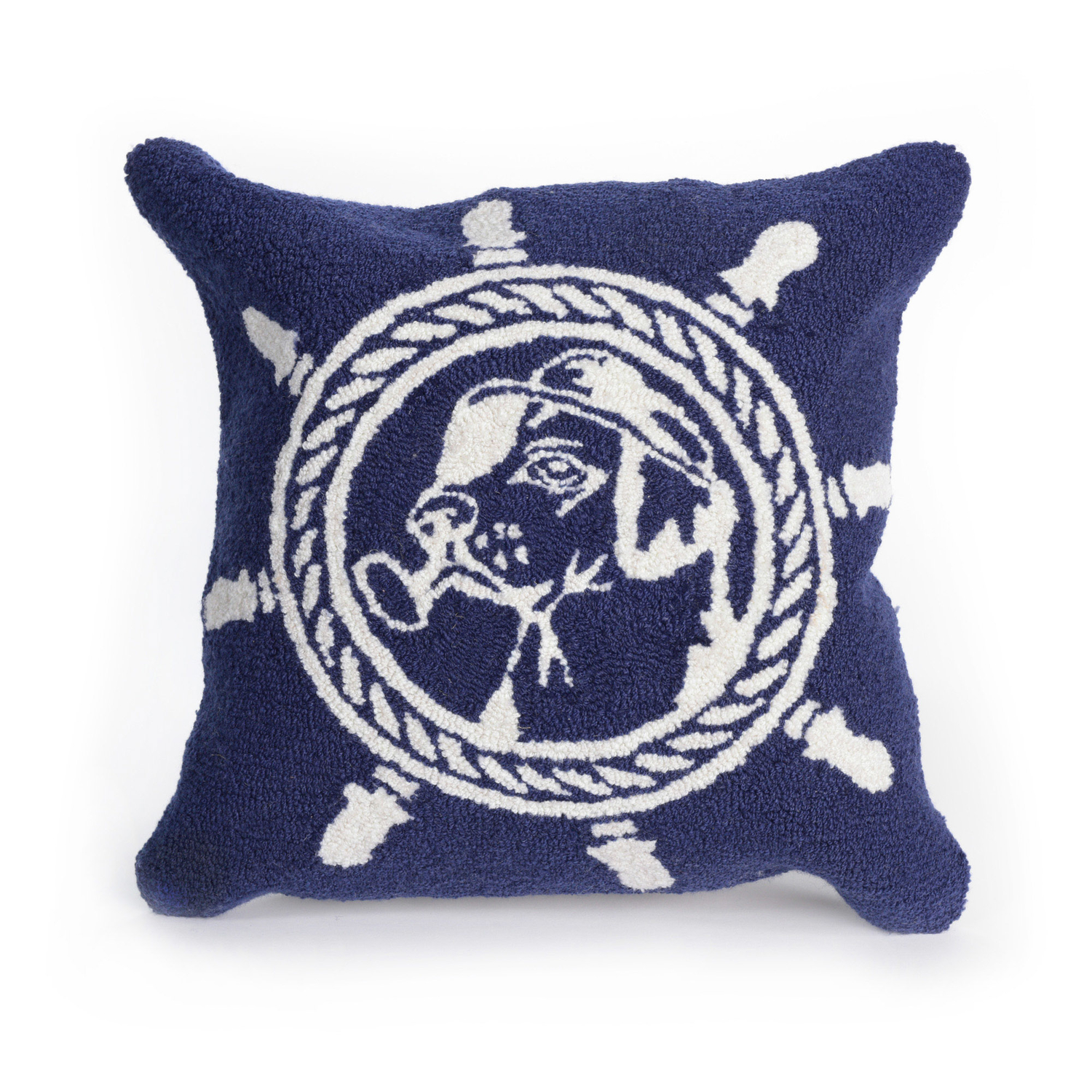 Liora Manne Frontporch Marine Seadog Polyester Throw Pillow 18 in. H X 2 in. W X 18 in. L