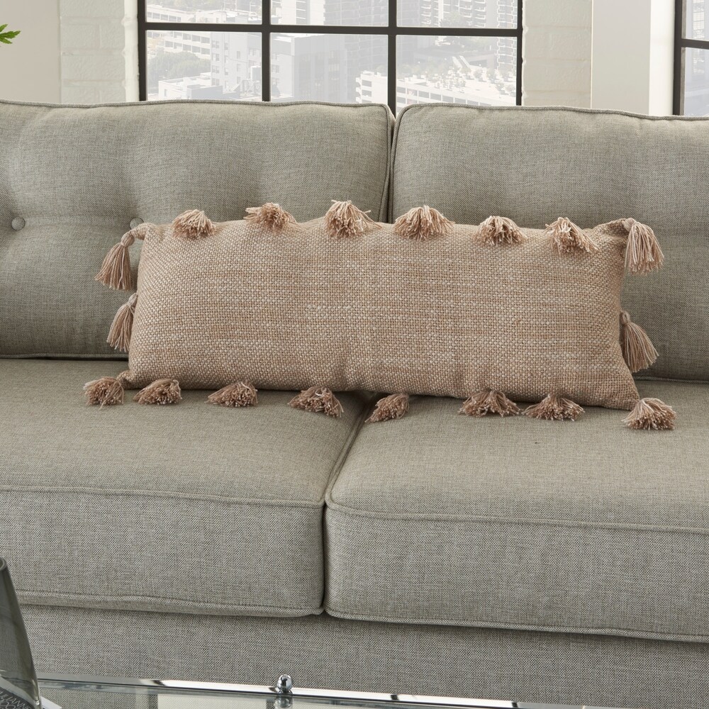 Mina Victory Woven With Tassels Throw Pillow