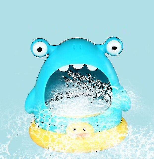 Bath Toys For Kids Baby Bath Toys Shark Crab Bubble Machine Gun Soap Bubble Blower Kids (blue