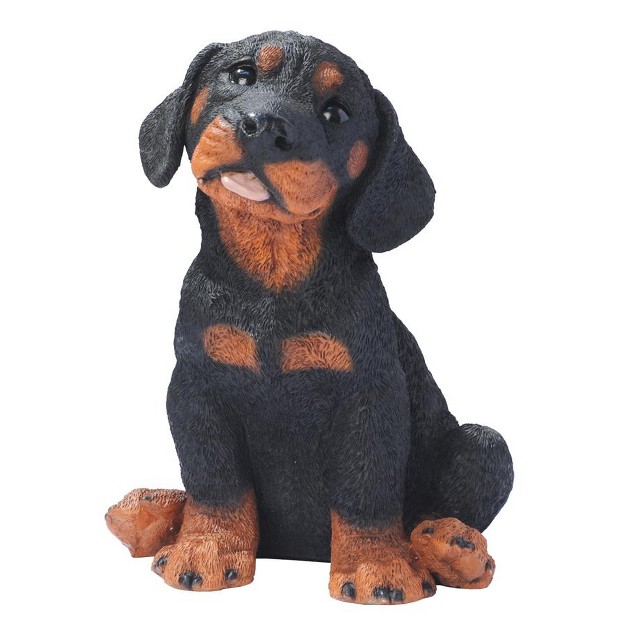 Design Toscano Rotweiler Puppy Dog Statue Black