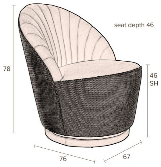 Green Scallop Accent Chair  Dutchbone Madison   Contemporary   Armchairs And Accent Chairs   by Luxury Furnitures  Houzz