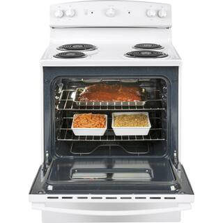 GE 30 in. 5.0 cu. ft. Freestanding Electric Range in White JBS160DMWW