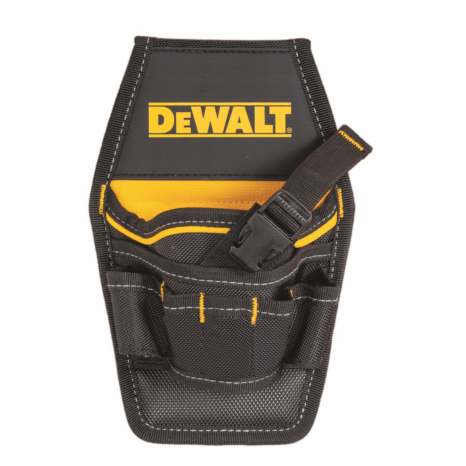 DW 7 pocket Ballistic Nylon Professional Drill Holster Black/Yellow