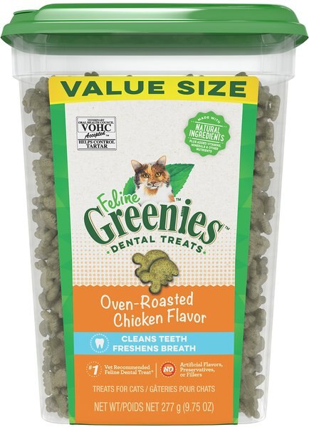 Greenies Feline Oven Roasted Chicken Flavor Adult Dental Cat Treats